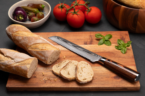 Wolfblood Damascus Bread Knife XL (32 cm)